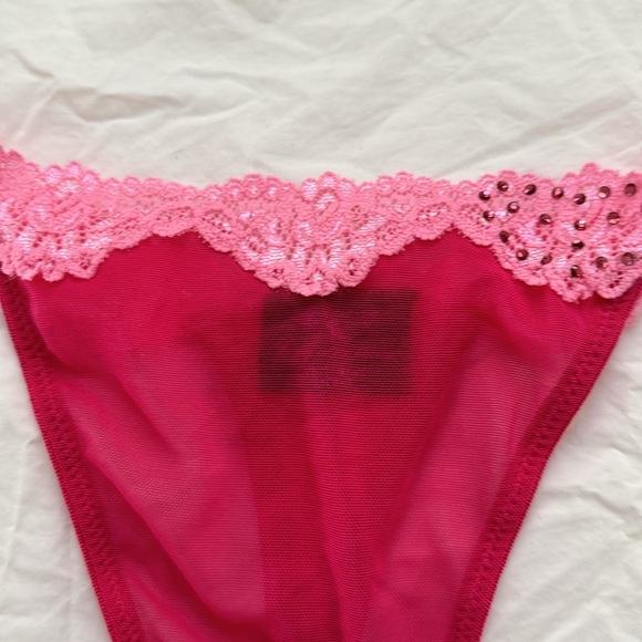 Victoria’s Secret thong bundle. Size M.  One yellow Very Sexy and one pink mesh. - Picture 8 of 11